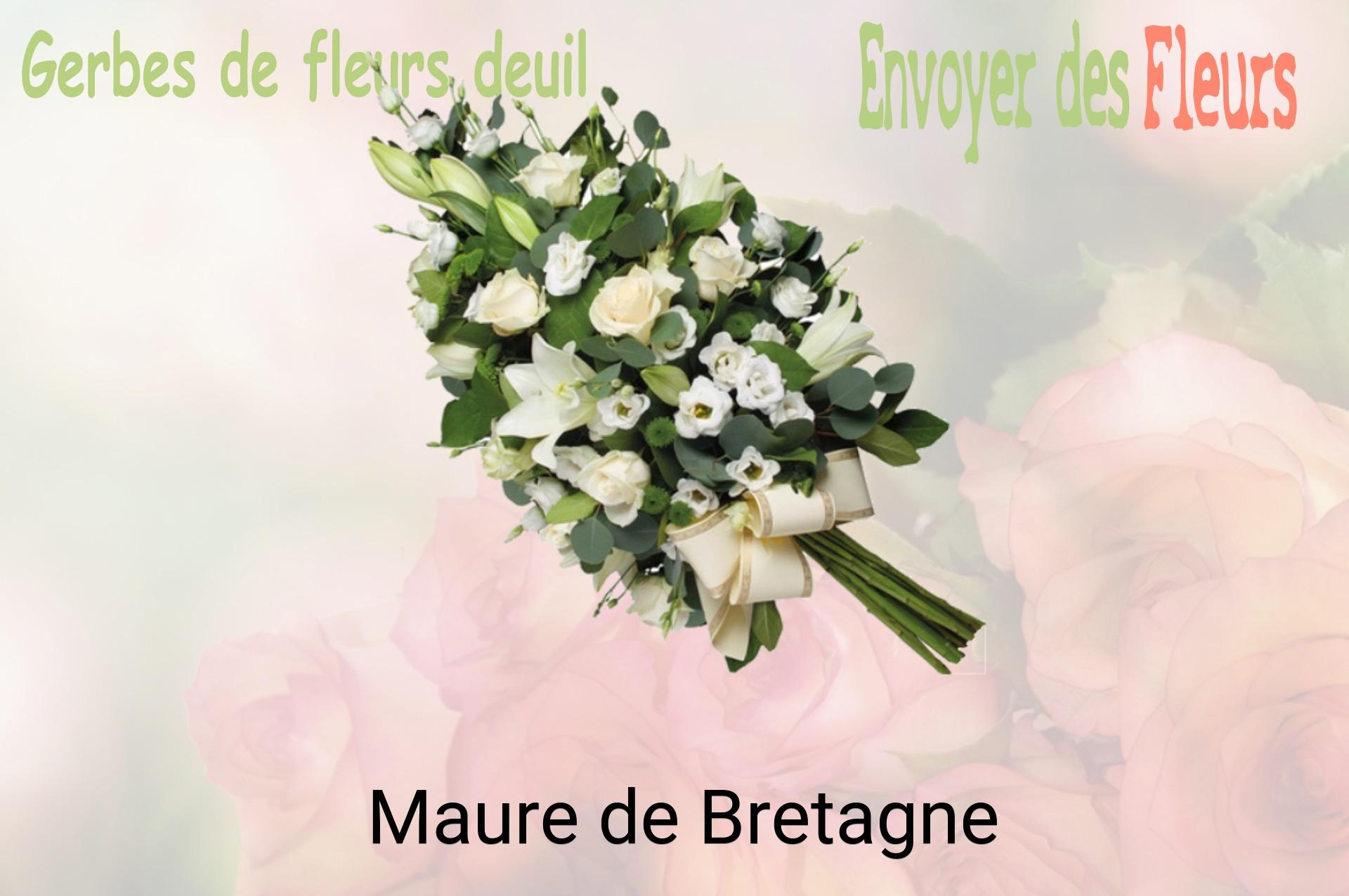 Gerbe de fleurs de deuil livrée à Maure-de-Bretagne